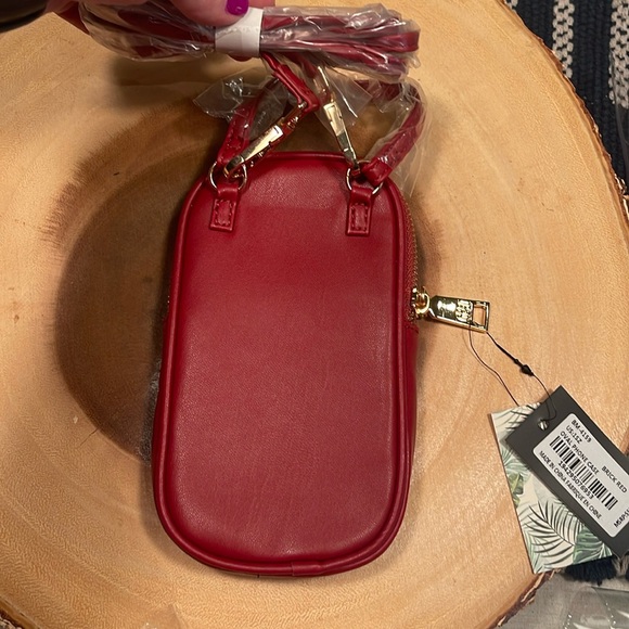 NWT badly Mishka, vegan leather in brick red phone case with wallet pocke… - Picture 4 of 10